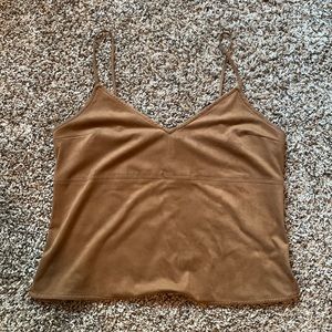 Abercrombie & Fitch Suede Brown Tank